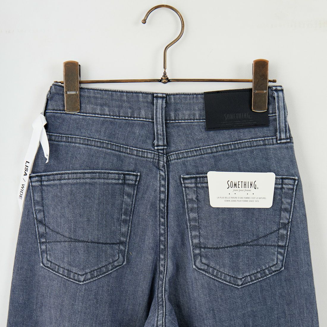 SOMETHING [サムシング] LISA ワイドデニムパンツ [SEA58] 281 GRAY