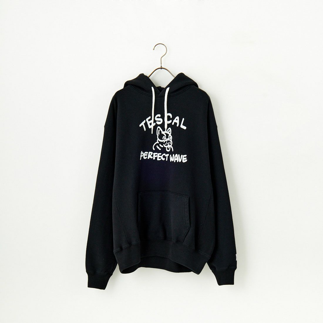 The Endless Summer [エンドレスサマー] 別注 BUHI フロッキーロゴプリント スウェットパーカー [FH-24774506-JF] 01 BLACK