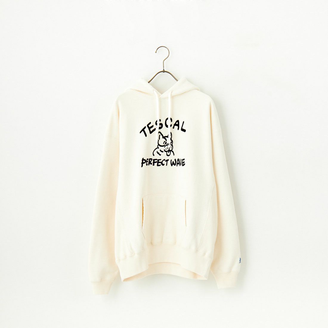 The Endless Summer [エンドレスサマー] 別注 BUHI フロッキーロゴプリント スウェットパーカー [FH-24774506-JF] 05 IVORY