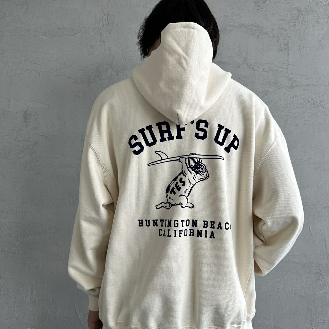 The Endless Summer [エンドレスサマー] 別注 SURF'S UP バックプリントスウェットパーカー [FH-24774507-JF] 05 IVORY