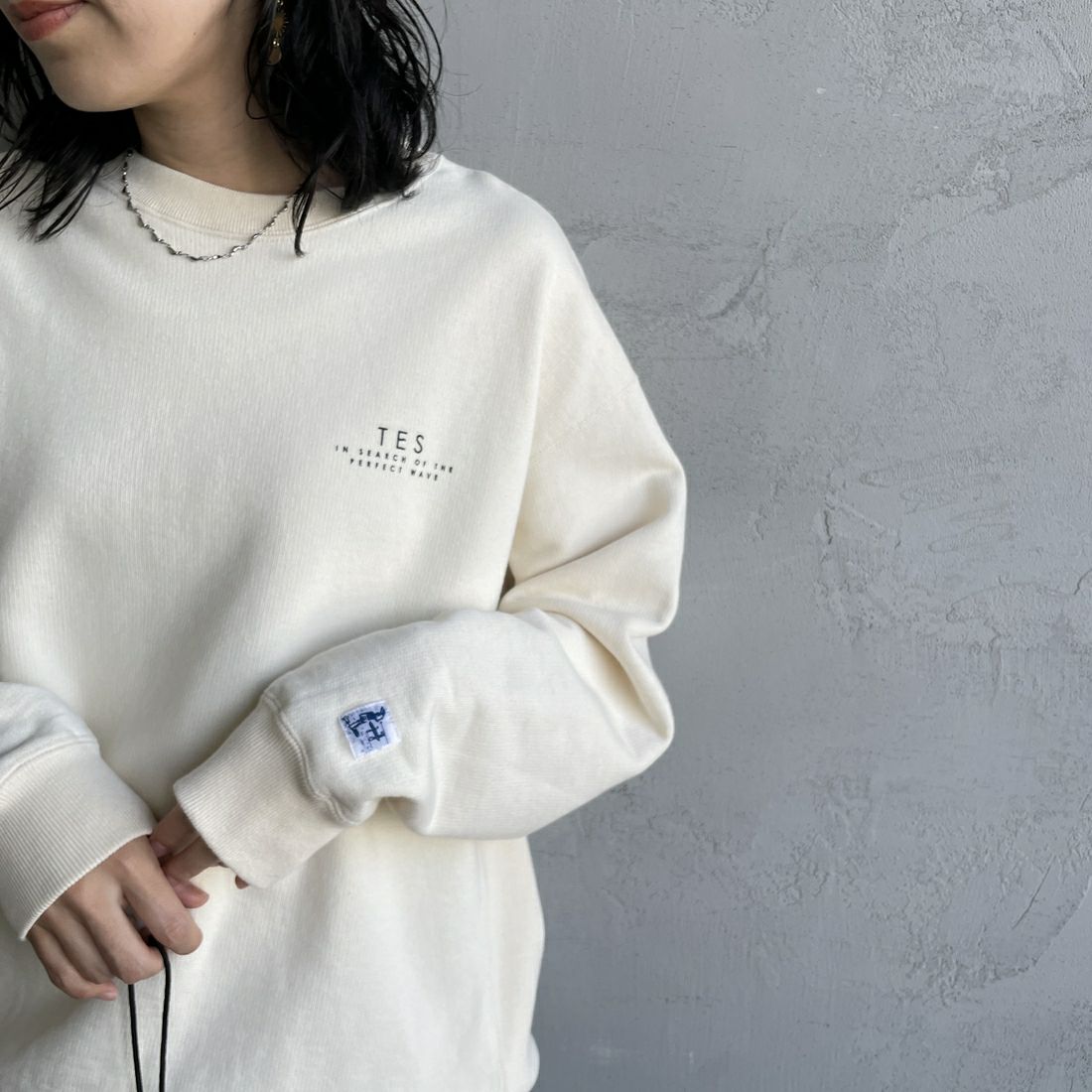 The Endless Summer [エンドレスサマー] 別注 BUHI サークルロゴバックプリントスウェット [FH-24774509-JF] 05 IVORY
