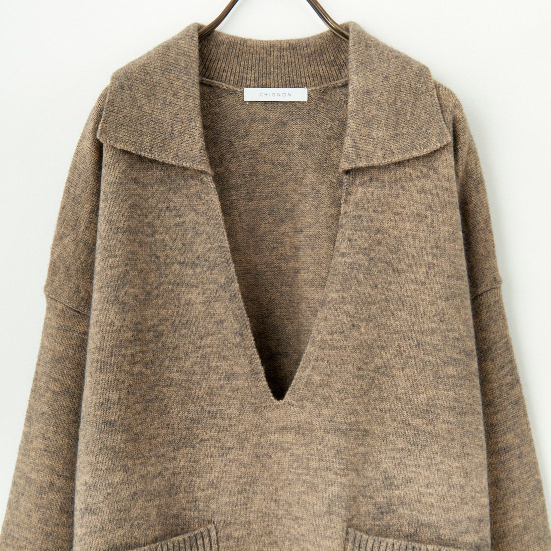 CHIGNON [シニヨン] スキッパーニットプルオーバー [9245-307DP] BEIGE