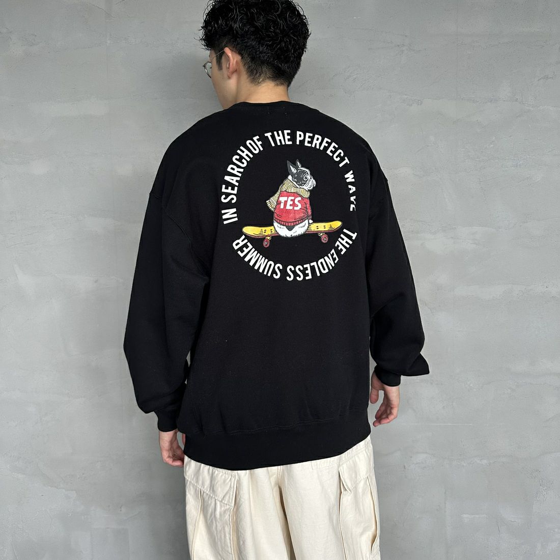 01 BLACK&&モデル身長：168cm 着用サイズ：L&&