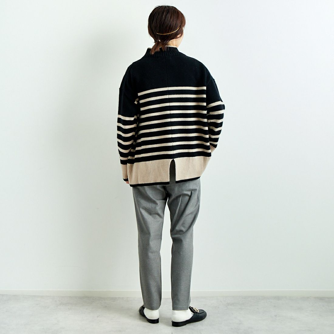 Jeans Factory Clothes [ジーンズファクトリークローズ] コスミカルウォームテーパードパンツ [21243059] 002 Mｸﾞﾚｰ &&モデル身長：158cm 着用サイズ：36&&