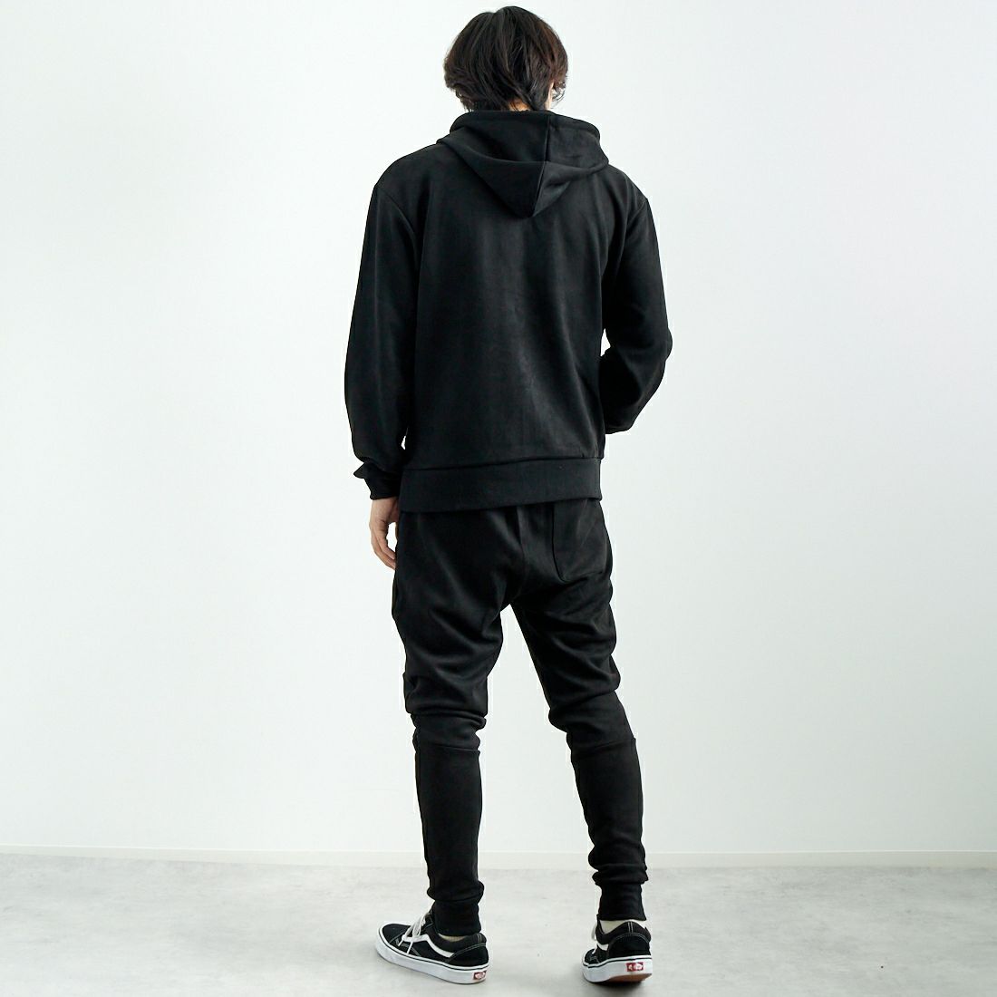 SY32 [エスワイサーティトゥ] スエードパンツ [14524] BLACK &&モデル身長：179cm 着用サイズ：L&&