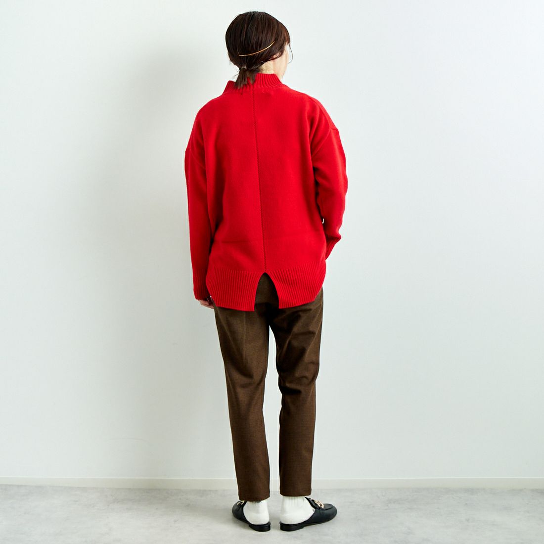 Jeans Factory Clothes [ジーンズファクトリークローズ] コスミカルウォームテーパードパンツ [21243059-1] 036 ﾌﾞﾗｳﾝ &&モデル身長：158cm 着用サイズ：36&&