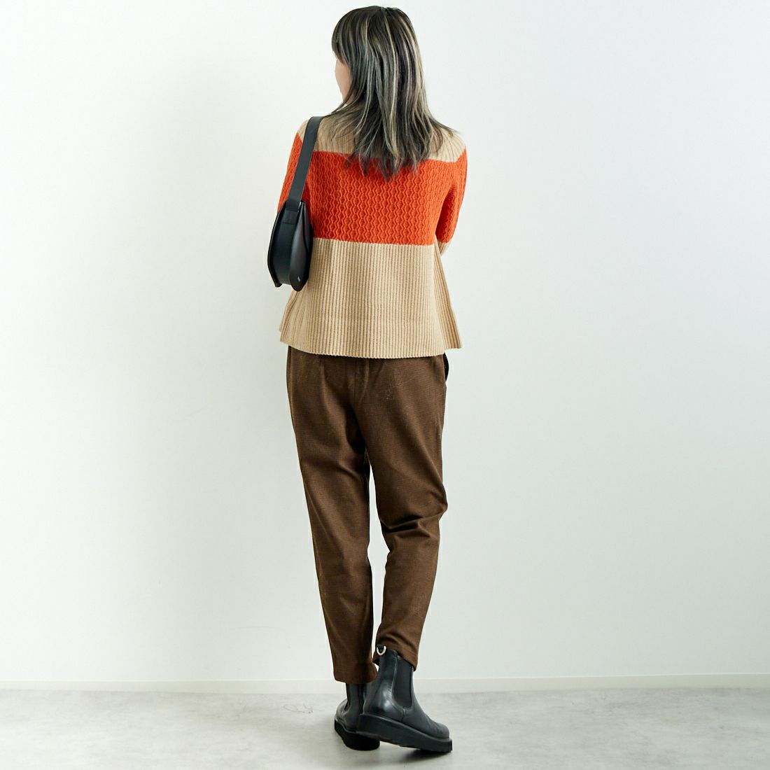 Jeans Factory Clothes [ジーンズファクトリークローズ] コスミカルウォームテーパードパンツ [21243059-1] 036 ﾌﾞﾗｳﾝ &&モデル身長：167cm 着用サイズ：40&&