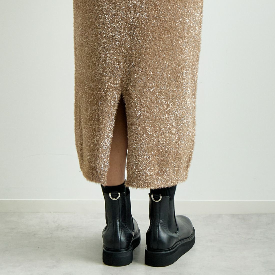 Jeans Factory Clothes [ジーンズファクトリークローズ] ラメシャギースカート [11243814] ﾀﾞｰｸﾌﾞﾗｳﾝ