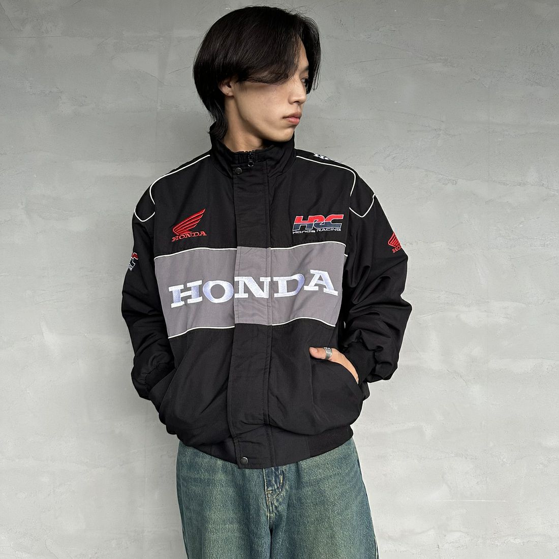 HONDA × JEANSFACTORY [ホンダ × ジーンズファクトリー] レーシングジャケット  [JFC-244-081]｜ジーンズファクトリー公式通販サイト - JEANS FACTORY Online Shop