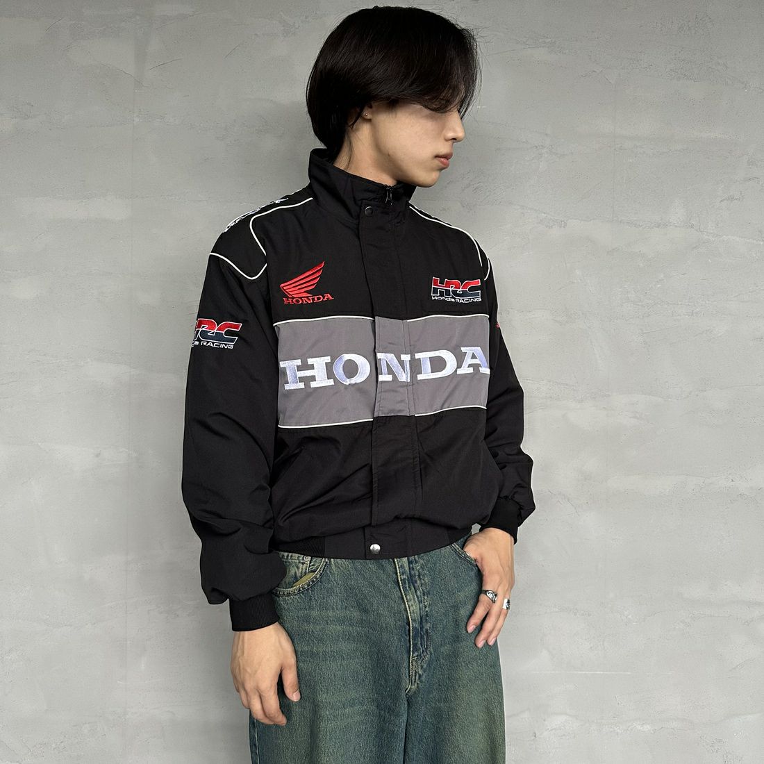 HONDA × JEANSFACTORY [ホンダ × ジーンズファクトリー] レーシングジャケット  [JFC-244-081]｜ジーンズファクトリー公式通販サイト - JEANS FACTORY Online Shop