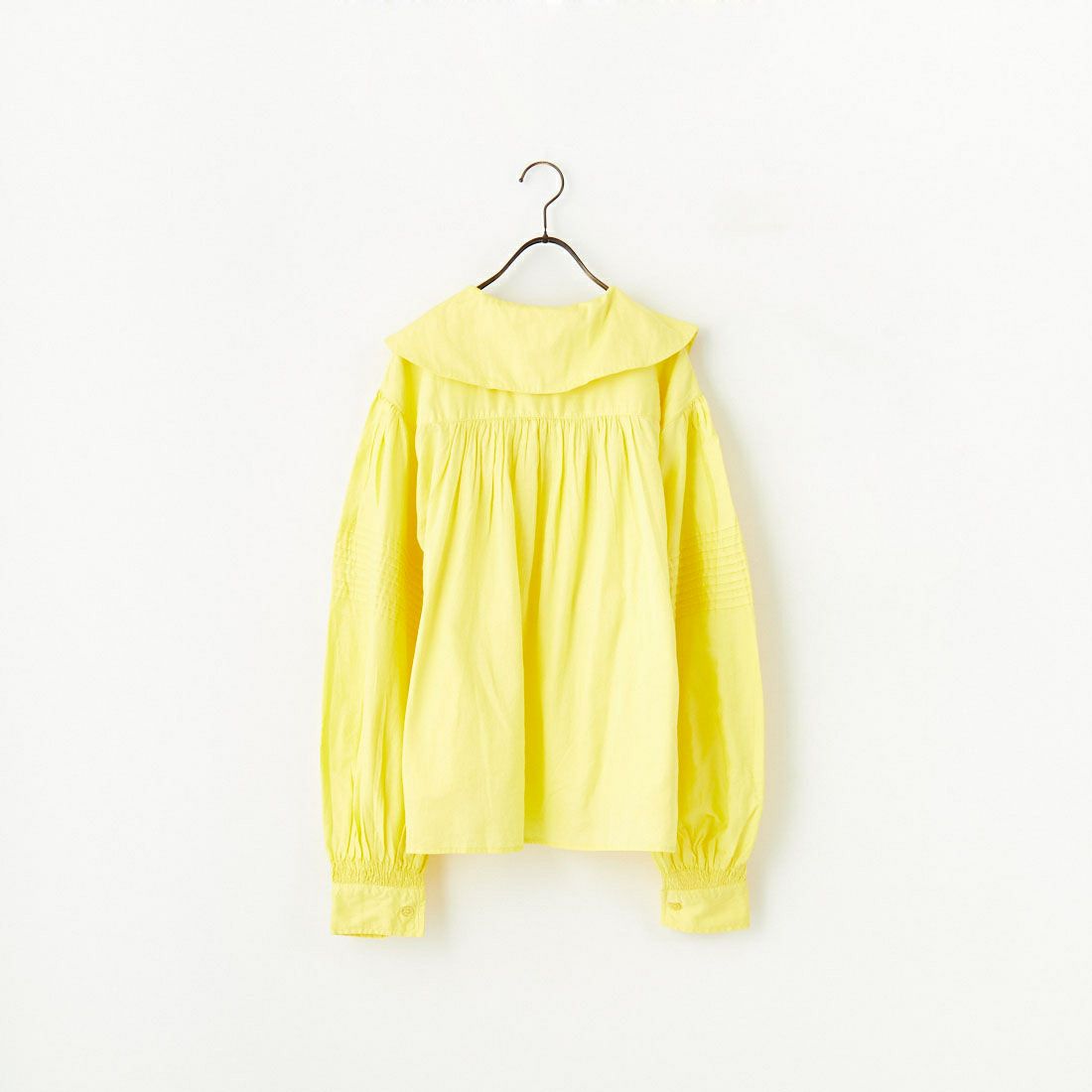 crinkle crinkle crinkle [クリンクル クリンクル クリンクル] ラウンドカラーボリュームブラウス [CC-3011] YELLOW