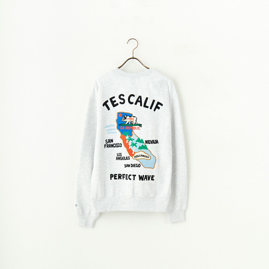 The Endless Summer [エンドレスサマー] 別注 TES CALIF MAP バック刺繍スウェット [C-24774504-JF] 03 GRAY