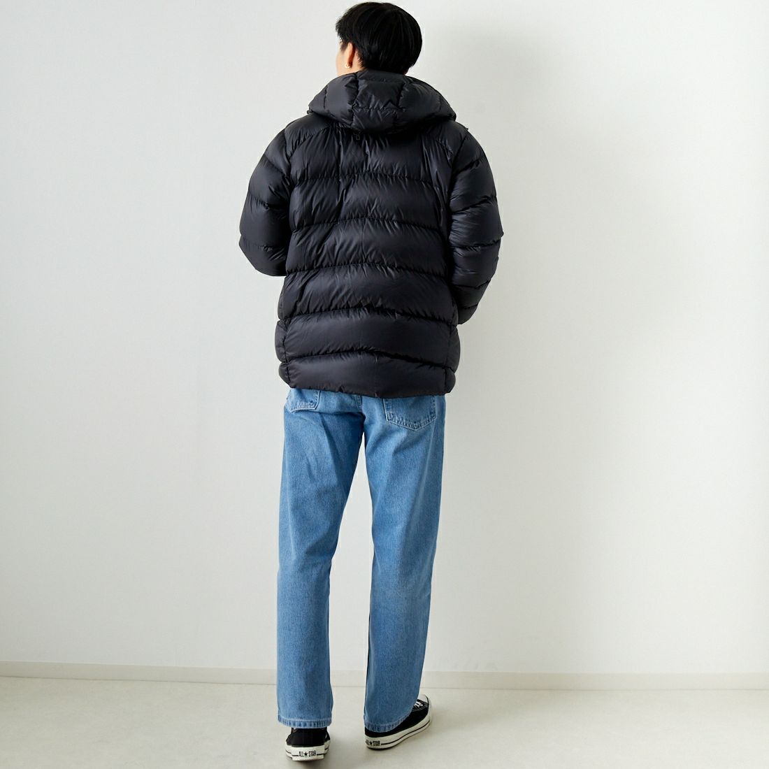 patagonia [パタゴニア] メンズ フィッツロイ ダウンフーディ [85500] BLK &&モデル身長：179cm 着用サイズ：M&&