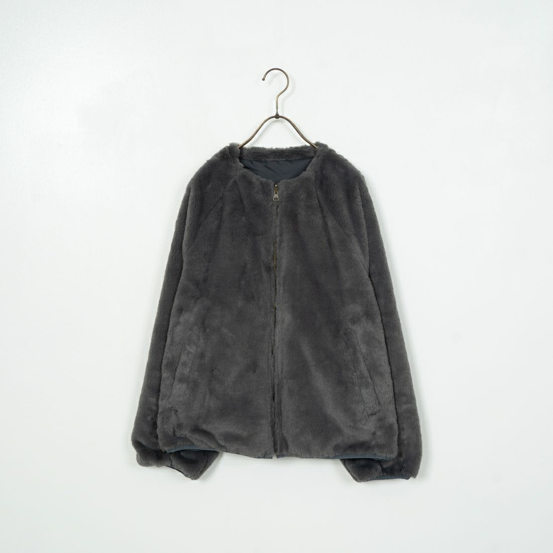 Jeans Factory Clothes [ジーンズファクトリークローズ] リバーシブルフェイクファーブルゾン [147221] 08 ﾁｬｺｰﾙ