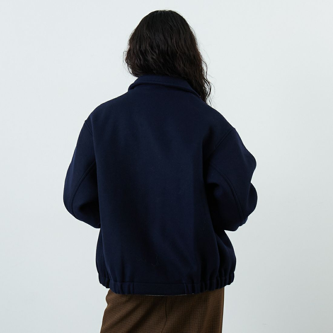 FIDELITY [フィデリティ] ダブルビーバーメルトン スイングトップ [C-24775023] 68 YANKEE &&モデル身長：162cm 着用サイズ：M&&