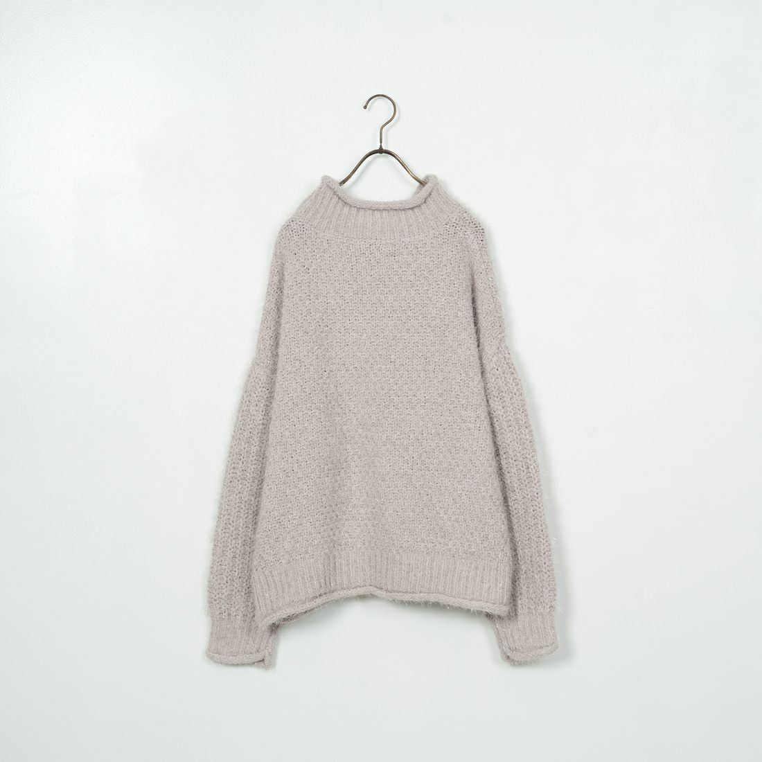 Jf Ready Made [ジェイエフレディメイド] ラメモールバスケット編みプルオーバー [3224424] ｸﾞﾚｰﾍﾞｰｼﾞｭ