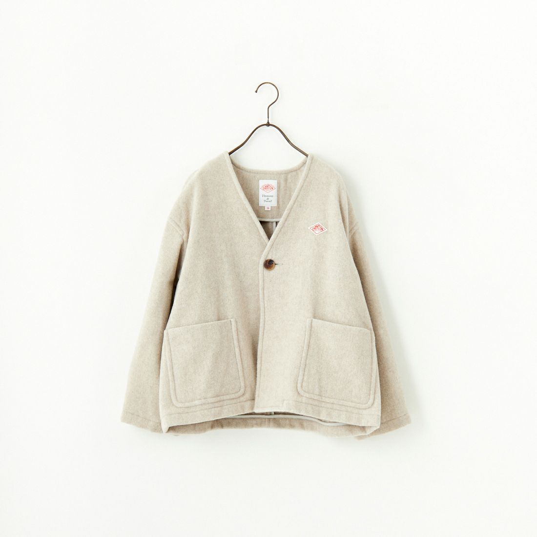 DANTON [ダントン] ウールライトパイル Vネックジャケット [DT-A0542SWP] GREY