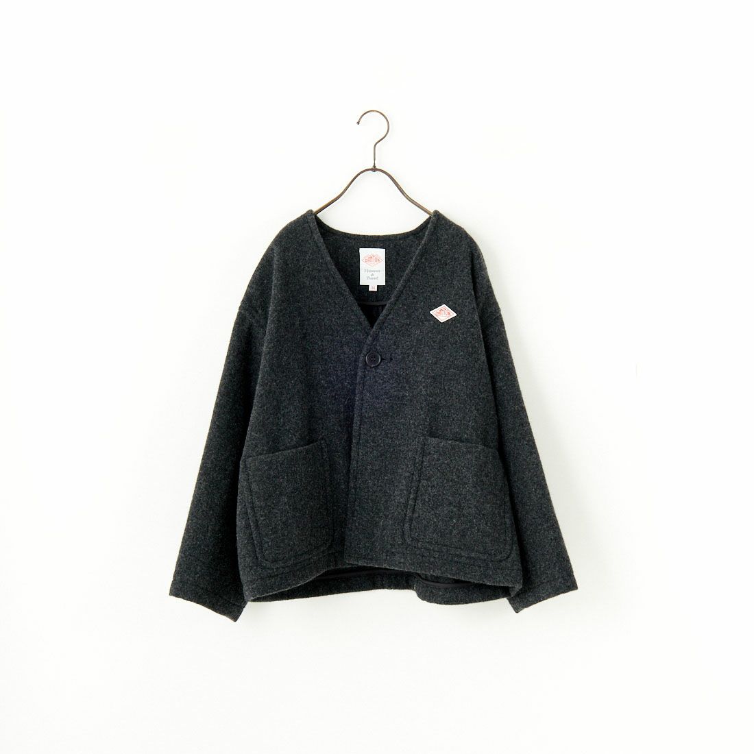 DANTON [ダントン] ウールライトパイル Vネックジャケット [DT-A0542SWP] CHARCOAL