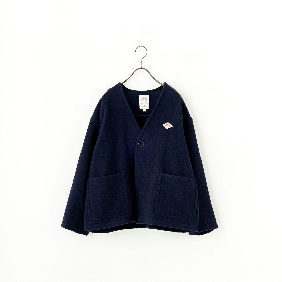 DANTON [ダントン] ウールライトパイル Vネックジャケット [DT-A0542SWP] NAVY