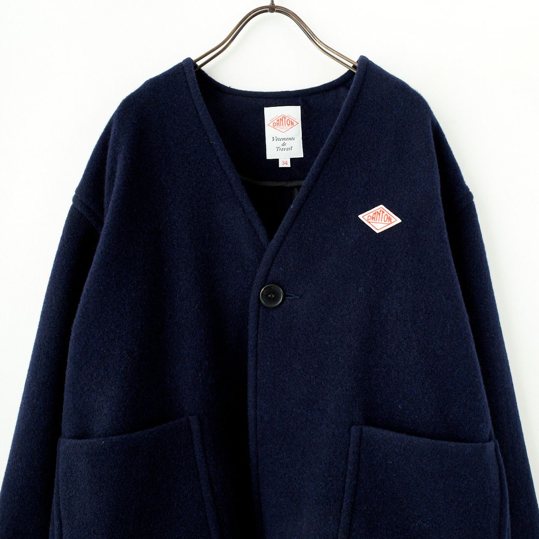 DANTON [ダントン] ウールライトパイル Vネックジャケット [DT-A0542SWP] NAVY