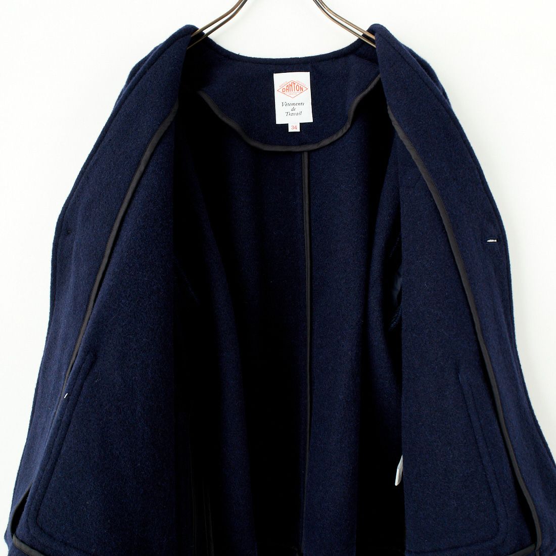 DANTON [ダントン] ウールライトパイル Vネックジャケット [DT-A0542SWP] NAVY