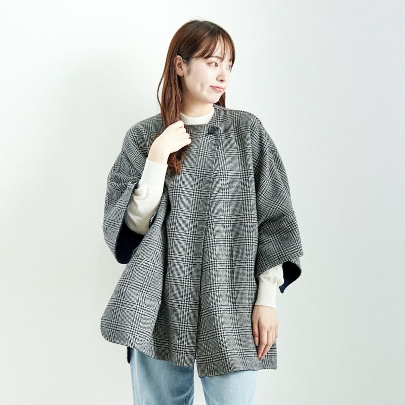 CLOCHE [クロシェ] リバーシブルウールポンチョ [45284501]｜ジーンズファクトリー公式通販サイト - JEANS FACTORY  Online Shop