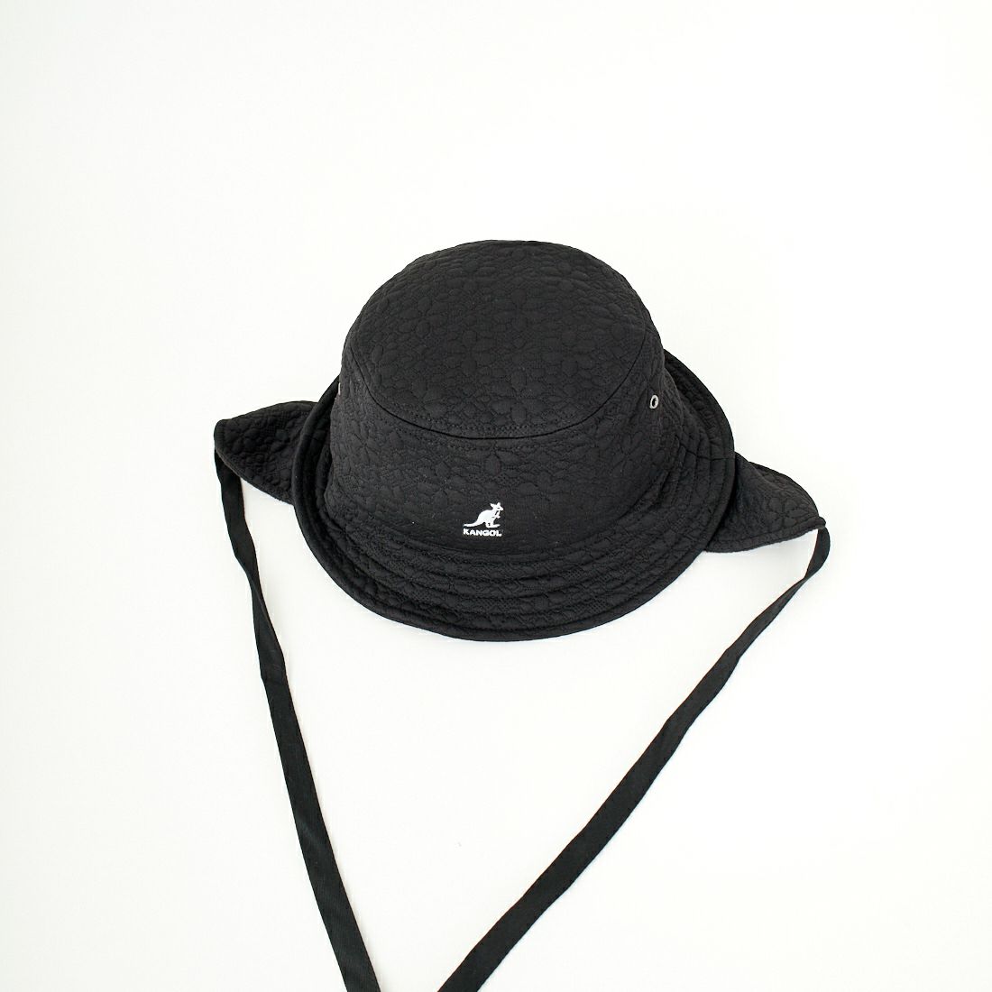 KANGOL [カンゴール] マルチキルト イヤーフラップバケットハット [244069613] 01 BLACK F