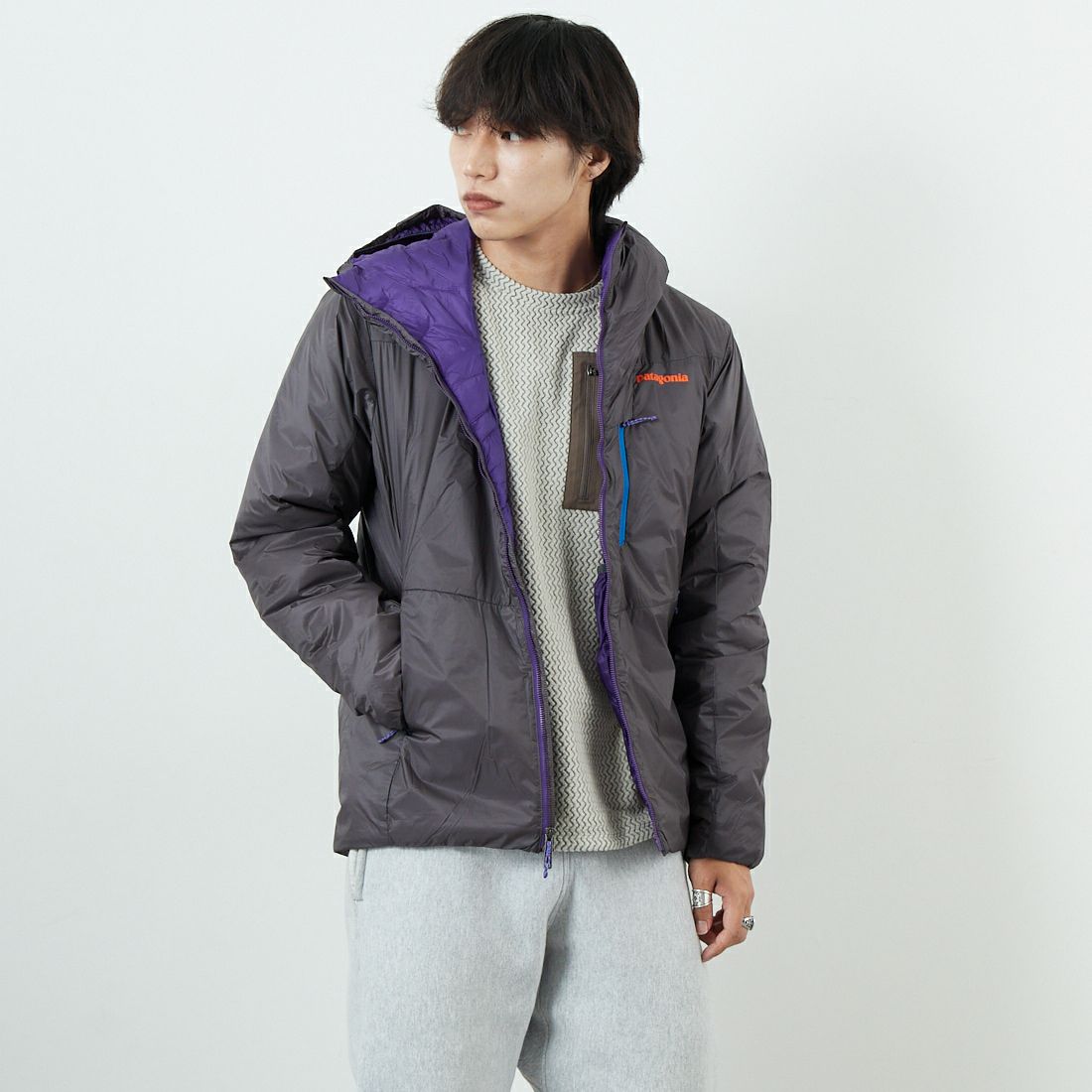 patagonia [パタゴニア] メンズ DASライトフーディ [85301] FGE &&モデル身長：179cm 着用サイズ：M&&