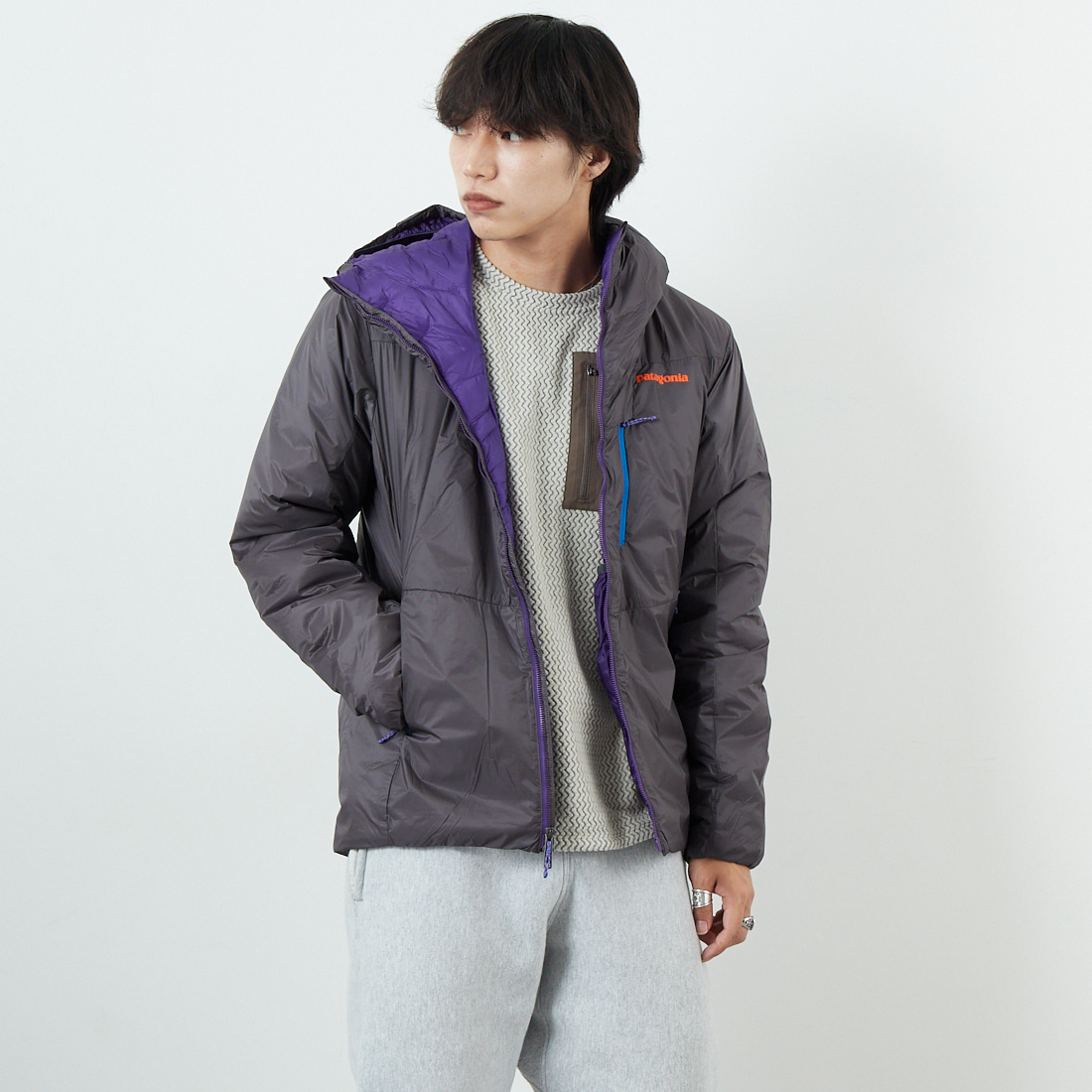 patagonia [パタゴニア] メンズ DASライトフーディ [85301] FGE &&モデル身長：179cm 着用サイズ：M&&
