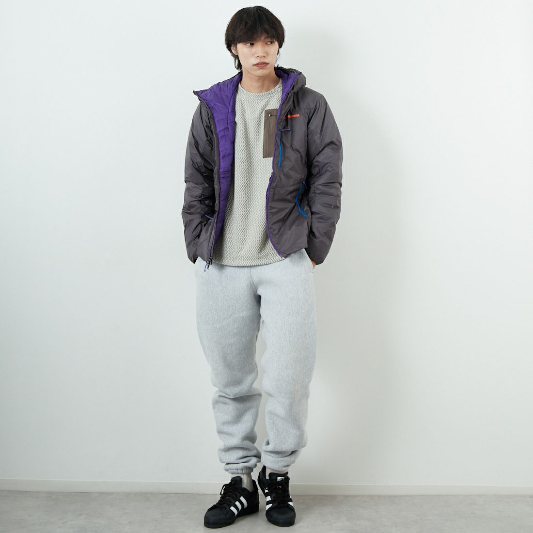 patagonia [パタゴニア] メンズ DASライトフーディ [85301] FGE &&モデル身長：179cm 着用サイズ：M&&