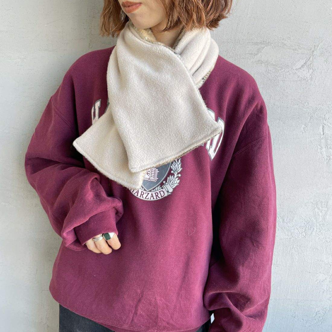 TWEED MILL [ツィードミル] 別注 チェック×フリース リバーシブル差し込みマフラー [17-93-PNWFL-JF] MCKELLAR/O