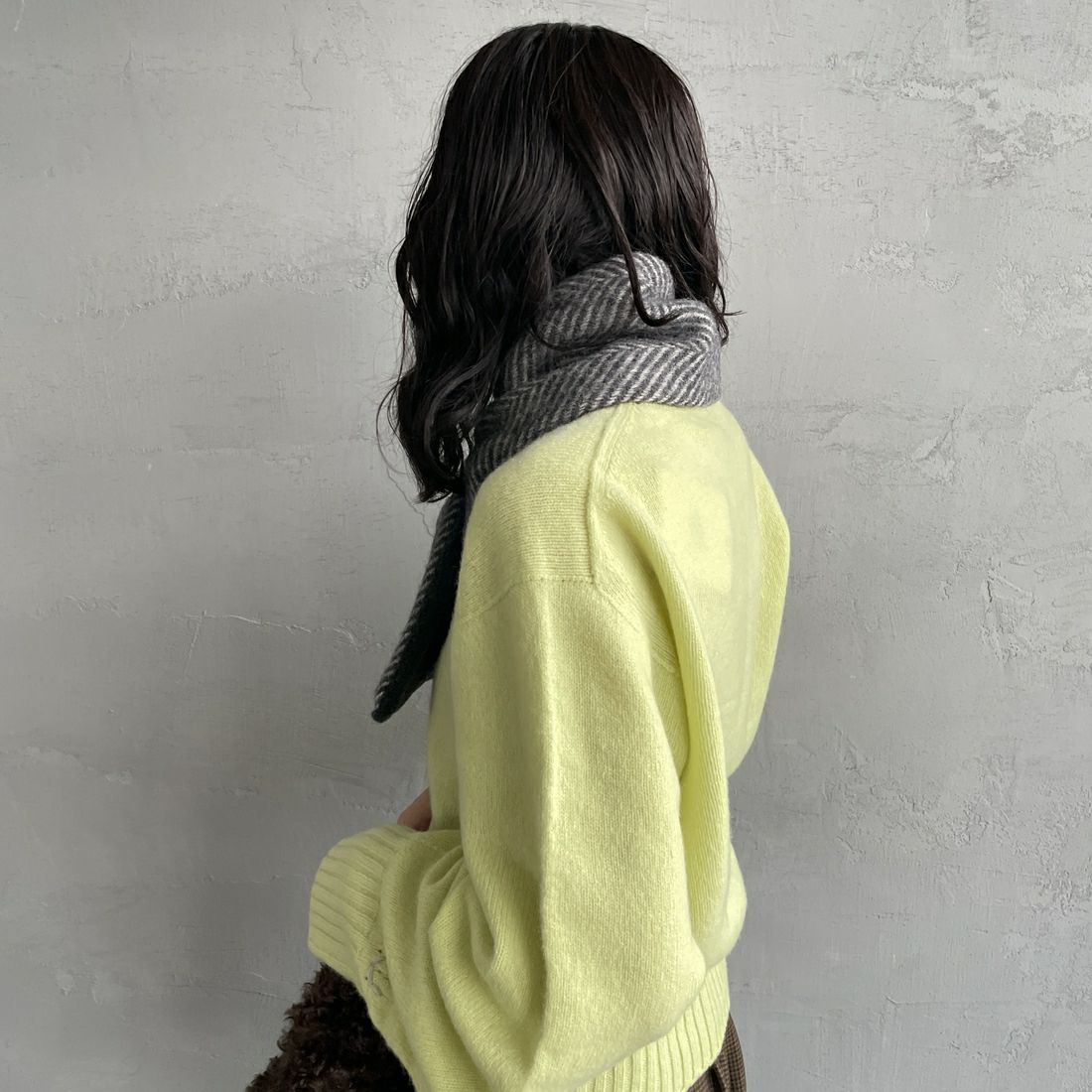 TWEED MILL [ツィードミル] 別注 チェック×フリース リバーシブル差し込みマフラー [17-93-PNWFL-JF] HERRINGBON