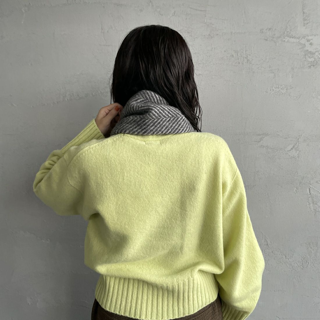 TWEED MILL [ツィードミル] 別注 チェック×フリース リバーシブル差し込みマフラー [17-93-PNWFL-JF] HERRINGBON