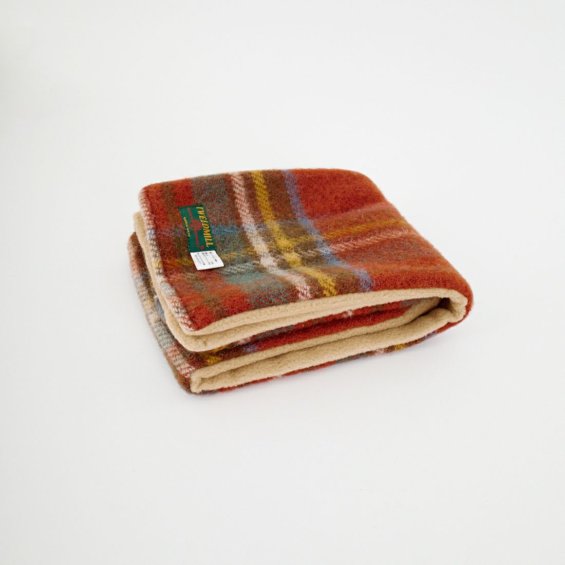 TWEED MILL [ツィードミル] 別注 チェック×フリース リバーシブル差し込みマフラー [17-93-PNWFL-JF] ANTIQUE RO