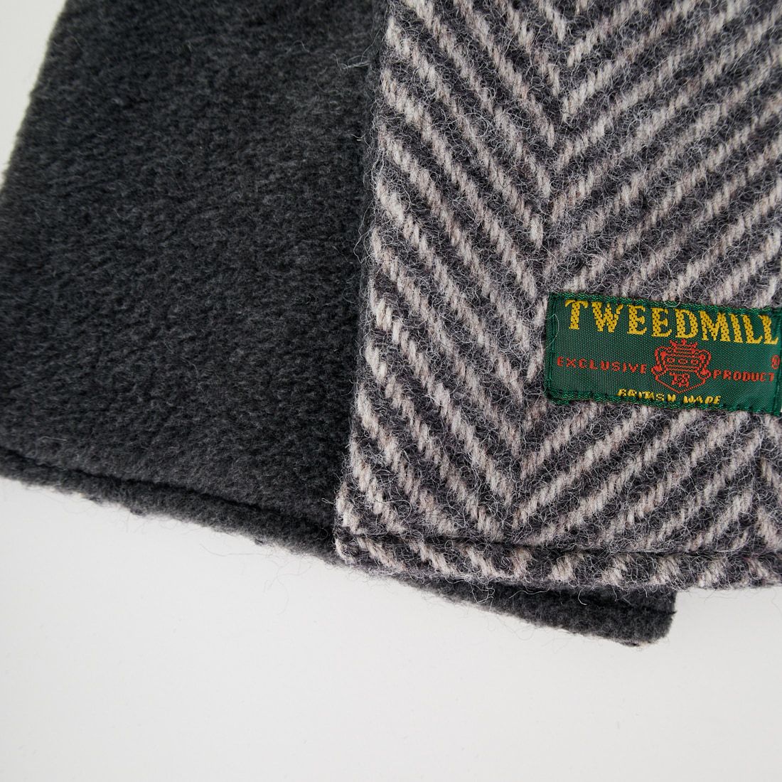 TWEED MILL [ツィードミル] 別注 チェック×フリース リバーシブル差し込みマフラー [17-93-PNWFL-JF] HERRINGBON