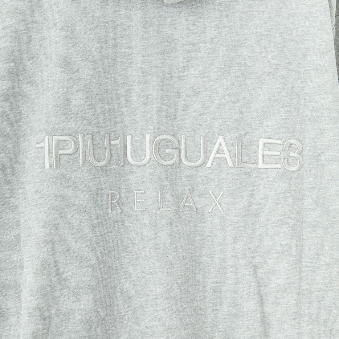 1PIU1UGUALE3 RELAX [ウノ ピゥ ウノ ウグァーレ トレ] 別注 バックロゴ刺繍 スウェットパーカー [USO-24121IN-JF] GRAY