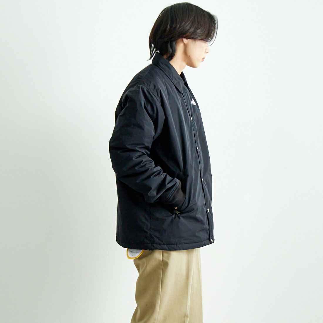 THE NORTH FACE [ザ ノースフェイス] インサレーテッドコーチジャケット [NY82450] K &&モデル身長：179cm 着用サイズ：L&&