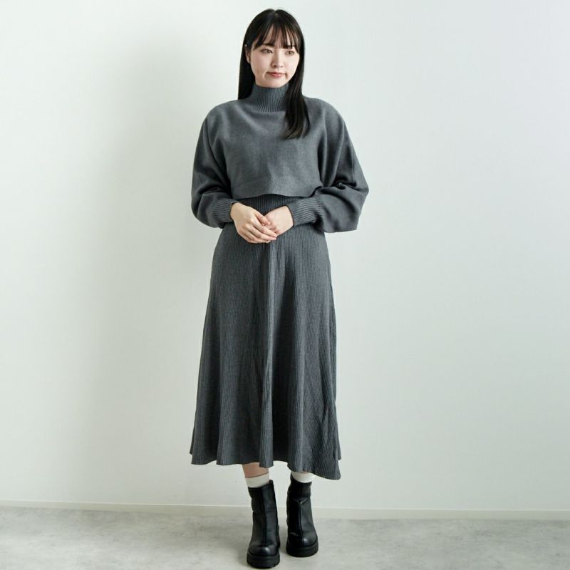 CLOCHE [クロシェ] リブニットセットワンピース [45285666]｜ジーンズファクトリー公式通販サイト - JEANS FACTORY  Online Shop