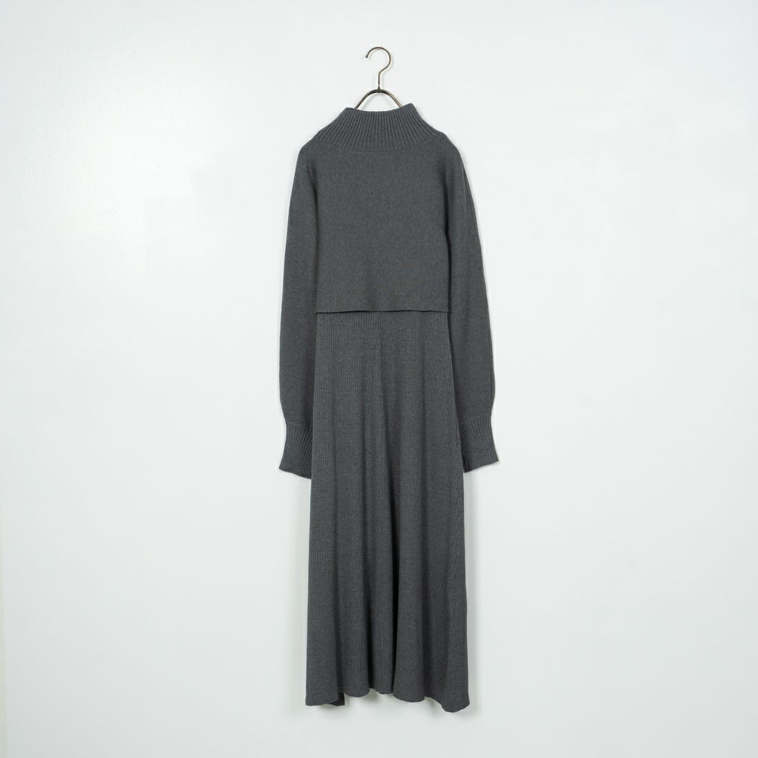 CLOCHE [クロシェ] リブニットセットワンピース [45285666] ﾁｬｺｰﾙ