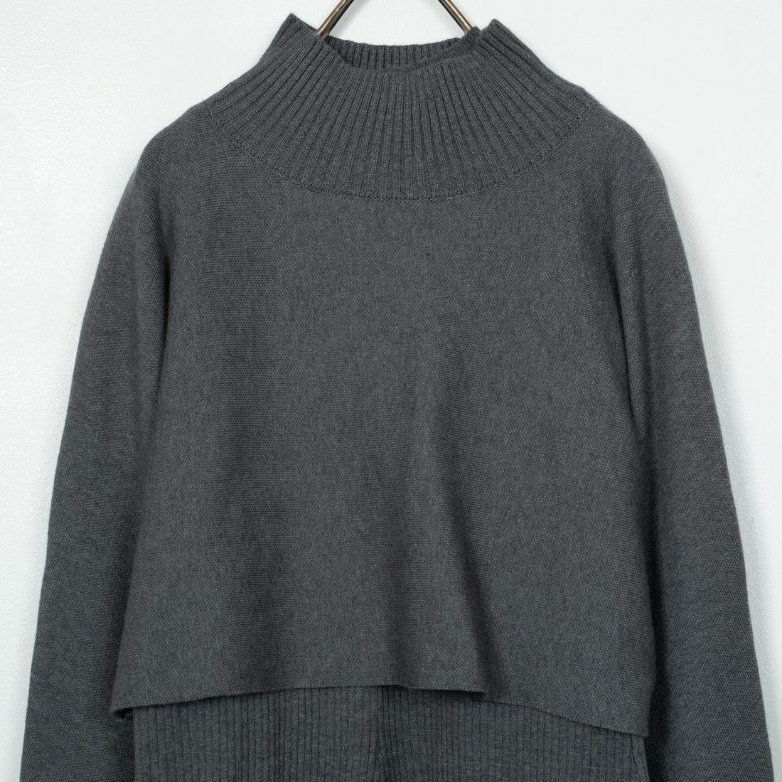 CLOCHE [クロシェ] リブニットセットワンピース [45285666] ﾁｬｺｰﾙ