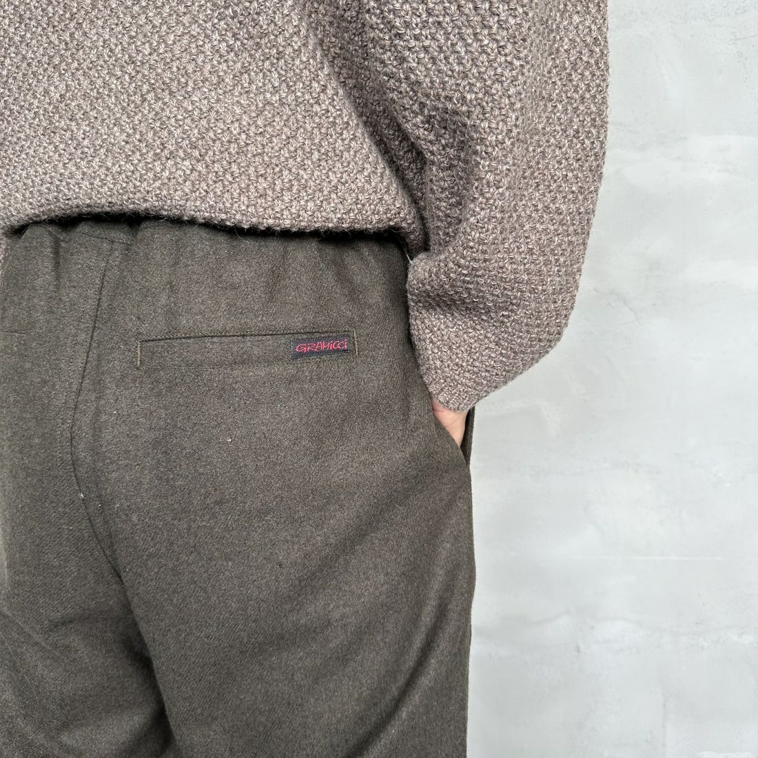 GRAMiCCi [グラミチ] ウールリラックスドプリーツドトラウザー [G4FM-P065] UMBER WOOL