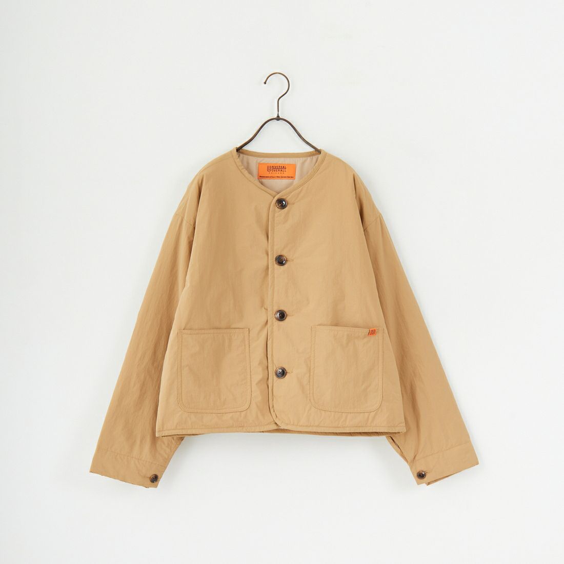 UNIVERSAL OVERALL [ユニバーサルオーバーオール] 別注 中綿入りノーカラージャケット [U2432452IN-JF] BEIGE