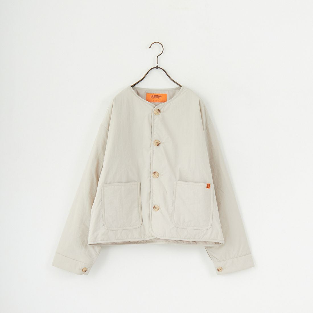 UNIVERSAL OVERALL [ユニバーサルオーバーオール] 別注 中綿入りノーカラージャケット [U2432452IN-JF] L.GRAY