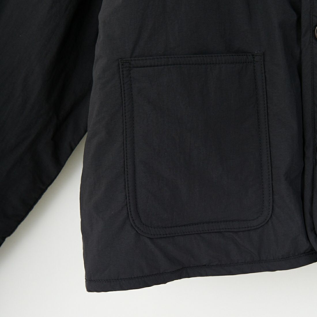 UNIVERSAL OVERALL [ユニバーサルオーバーオール] 別注 中綿入りノーカラージャケット [U2432452IN-JF] BLACK