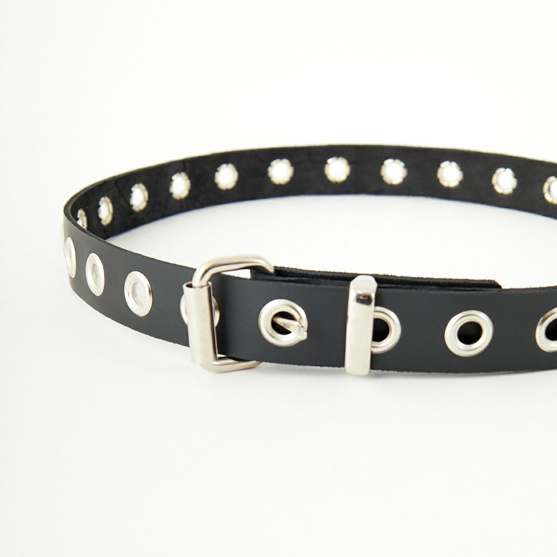 FUNK PLUS [ファンクプラス] レザーアイレットベルト [LEATHER-EYELET125] BLACK