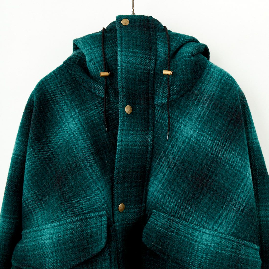 South2West8 [サウスツーウエストエイト] オンブレチェック ショートハンティングパーカー [PU462] GRN/BLK