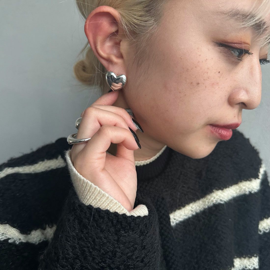 PHILIPPE AUDIBERT [フィリップ オーディベール] WANDA LATION ハートモチーフシルバーピアス [BO5302] SILVER