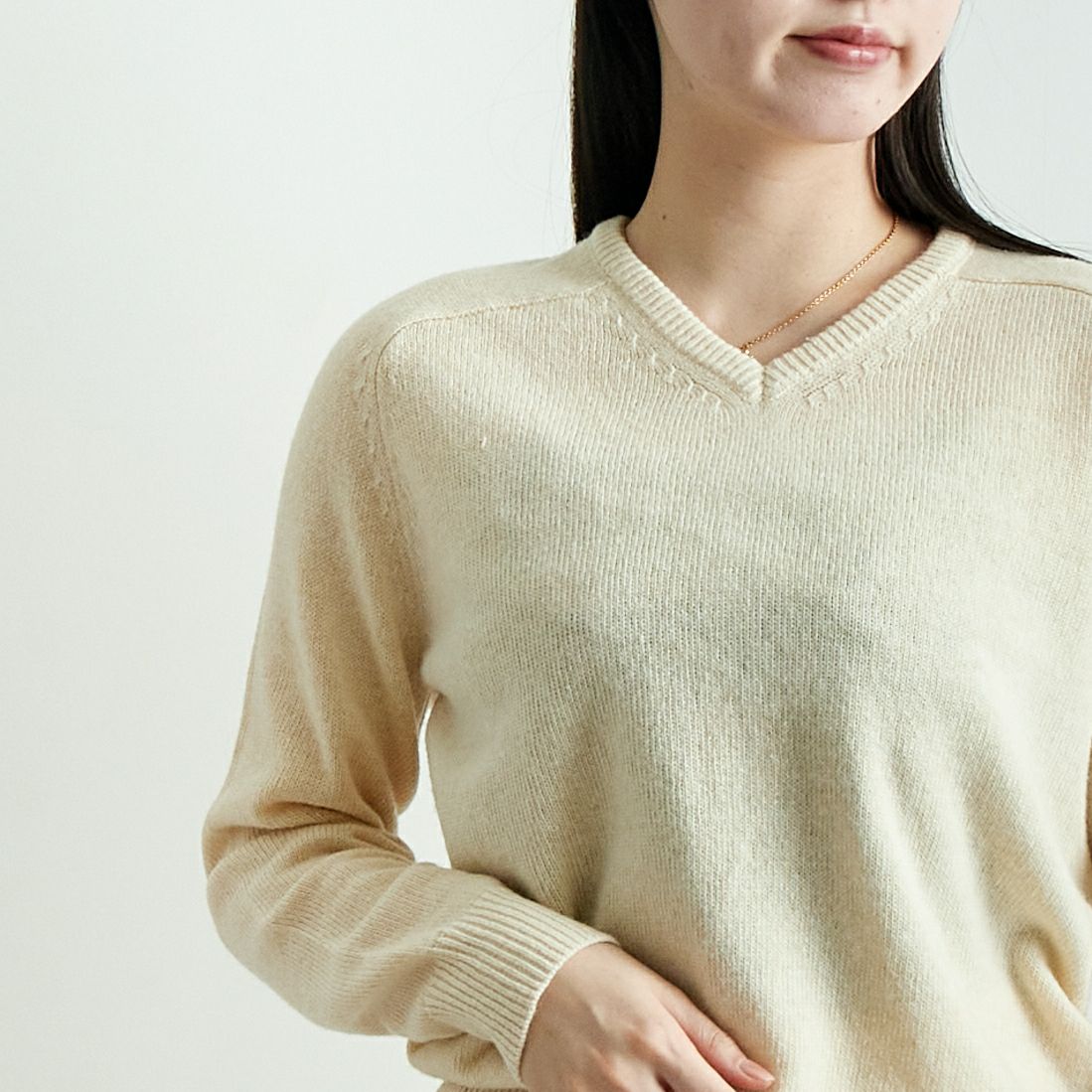 Jeans Factory Clothes [ジーンズファクトリークローズ] スタンダードVネックニット [24FW-IN-001] IVORY