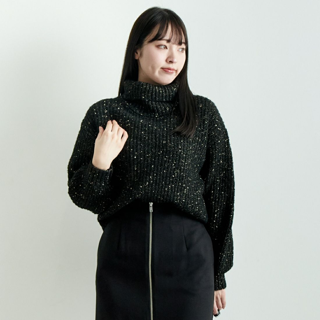 ﾌﾞﾗｯｸ&&モデル身長：167cm 着用サイズ：F&&