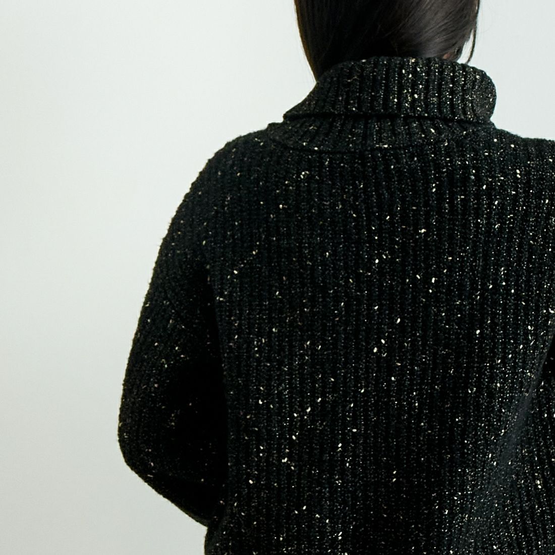 Jf Ready Made [ジェイエフレディメイド] ラメホイルタートルネックプルオーバー [3224431] ﾌﾞﾗｯｸ